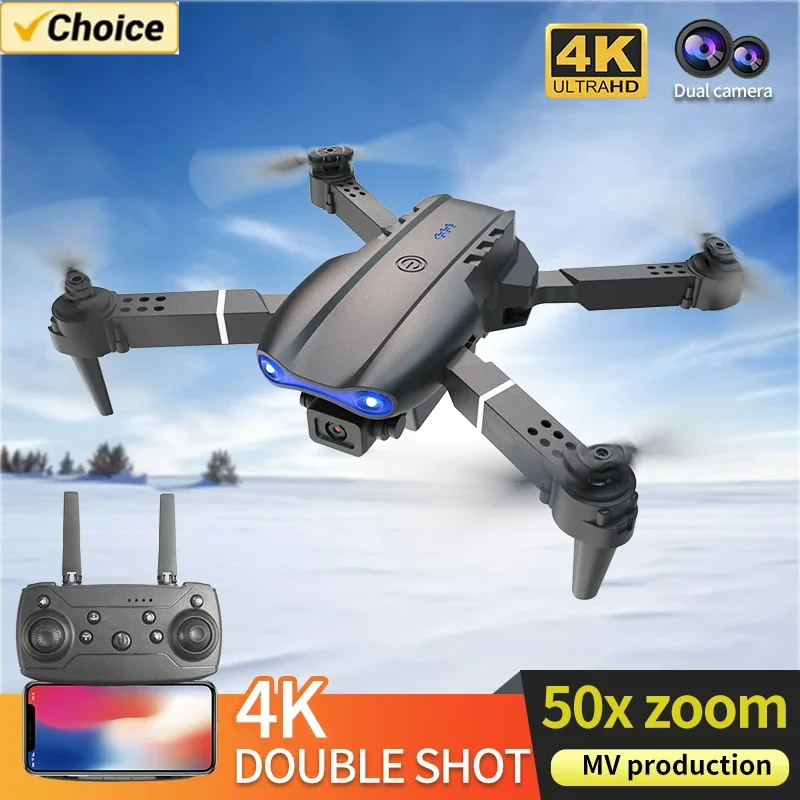 E99 Pro Drone Quadcopter zdalny uchwyt kontrolkowy czteroosiowy samolotu HD 6K fotografia UAV zabawki-helikoptery mocowania wysokości