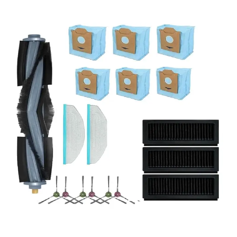 

【ELATED】Набор аксессуаров из 18 предметов для Yeedi Cube/для Yeedi CC 1, основная щетка, 6 боковых щеток, 3 фильтра Hepa, 2 подушечки для швабры, 6 мешков для пыли