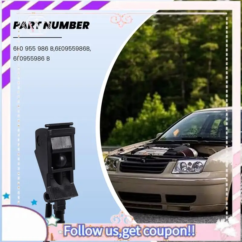 A76T-Car ساخنة الزجاج الأمامي غسالة رذاذ فوهة لبورا MK4 جولف MK4 باسات B5 بيتل سكودا مقعد سريع 6E0955986B #4