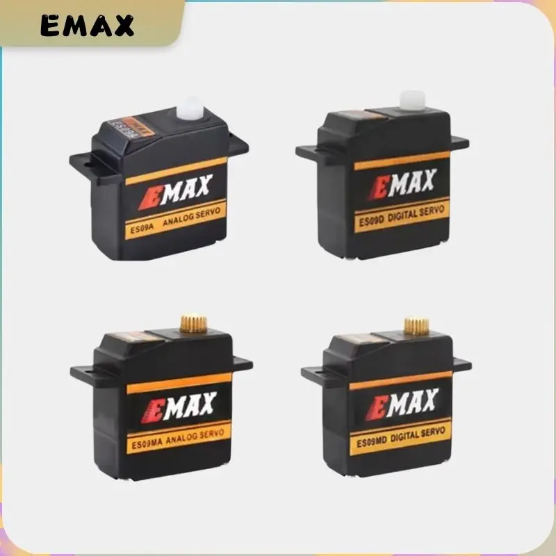 EMAX-Mini engrenage en métal Servo analogique, jouet RC, voiture, bateau, hélicoptère, avion, pièces de rechange de robot RC, ES08MA, ES08MAII, 12g, nouveau, 4 pièces