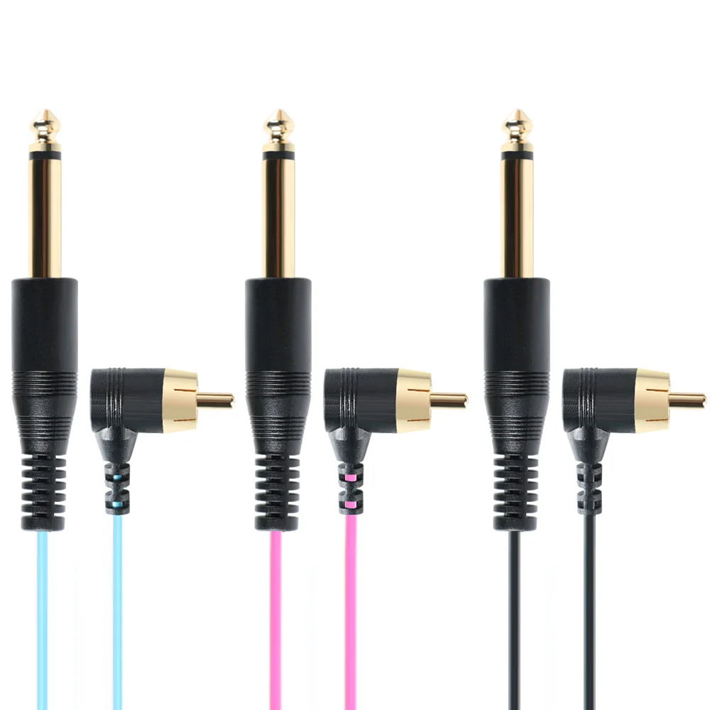 High Quality Tattoo Machine Clip Cord RCA/DC Plug For Tattoo Power Supply Pedal Hook Line Audio Cable Permanent Makeup Accessory