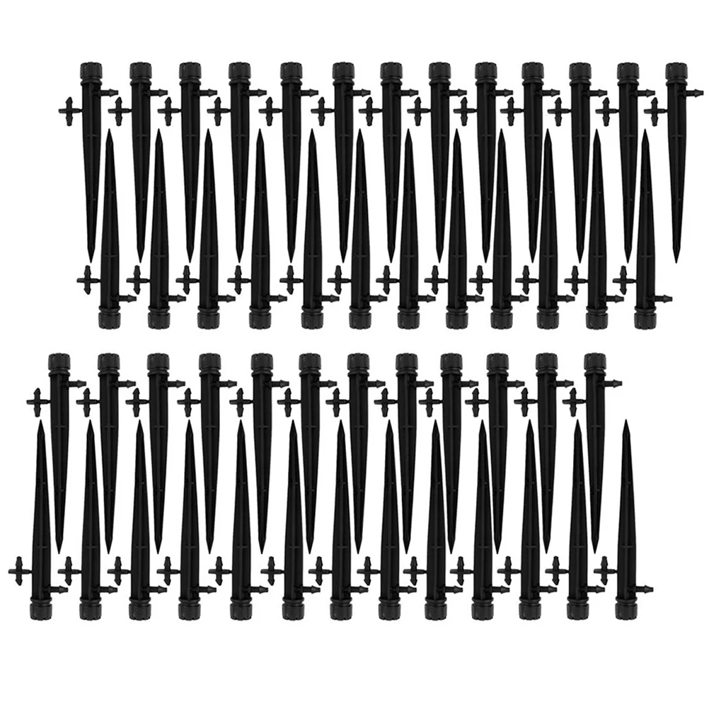 

50 Pcs 360 Degree Sprinkler Emitters Adjustable Watering Drippers On Stake 8 Holes Irrigation System Gardening Tools Pots Tubs