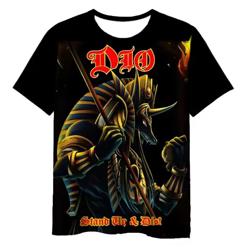 Rock DIO Band 3d Printing T-shirt Men Women Fashion Casual Man Short Sleeve Tshirt Hip Hop Tops Tees Men Clothes
