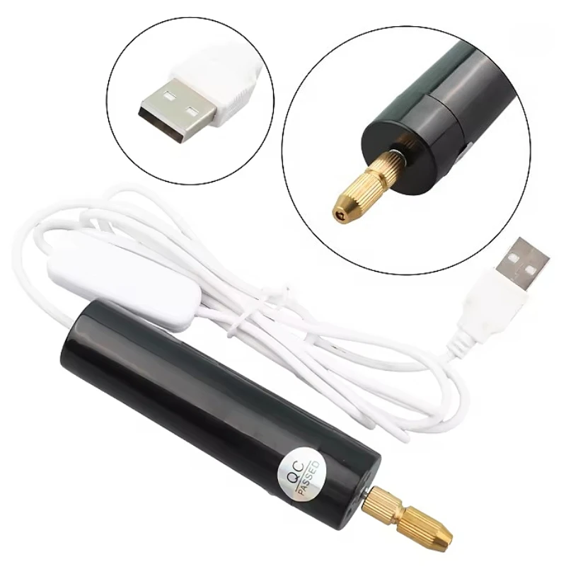 Mini Electric Drill Handheld Rotary Engraving Pen USB Charging For Wood Craft Carving Polishing Grinding Power Tool