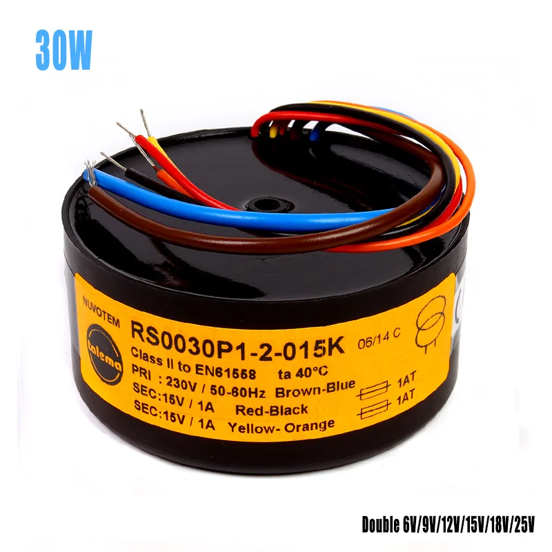 Hifi Original TALEMA 30VA Toroidal Power Transformer for DAC Amplifier Preamp Amp Dual Winding 30W Double 6V 9V 12V 15V 18V 25V