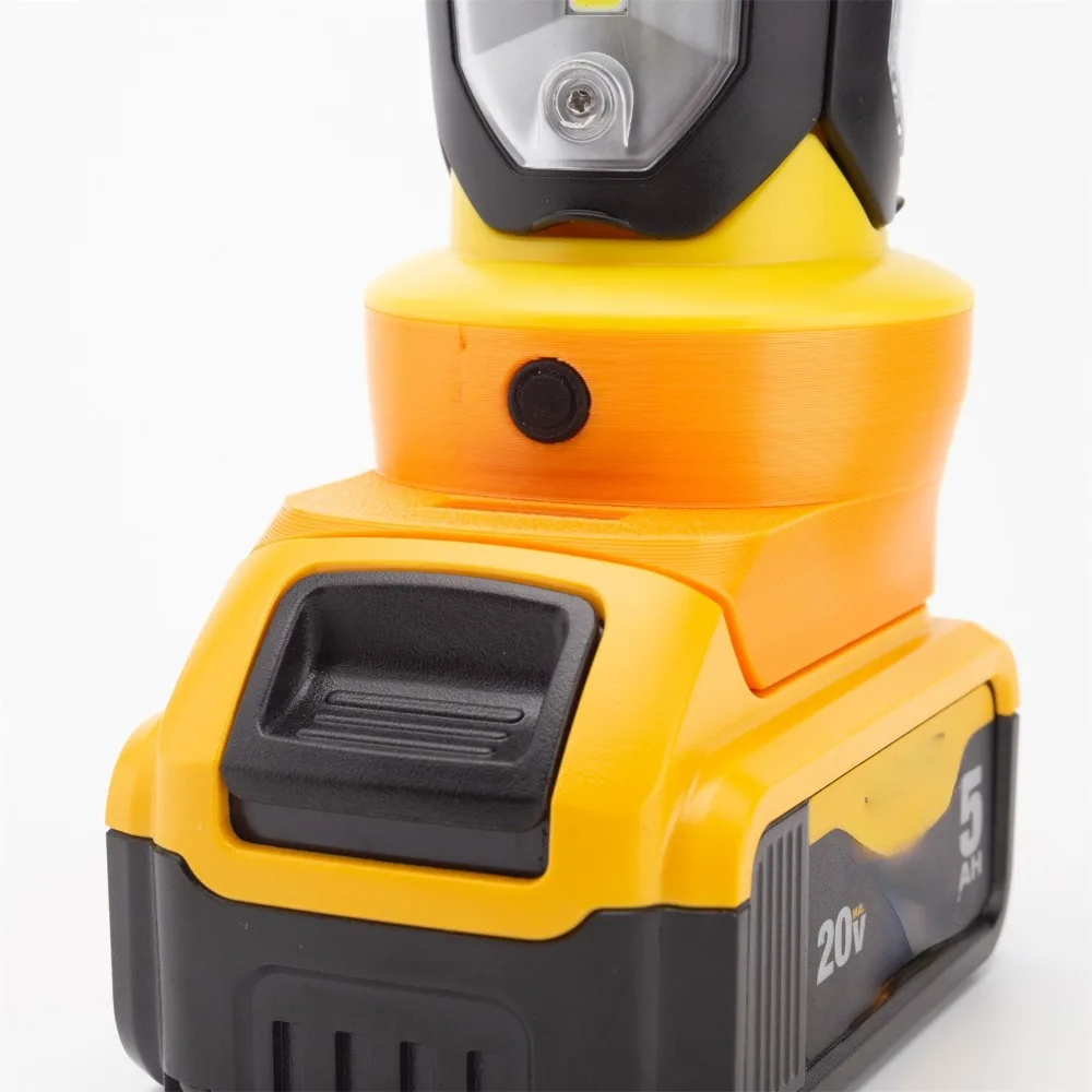 Luz de trabajo LED inalámbrica para Dewalt 18v 20v batería de litio linterna de Camping linterna plegable (sin batería)