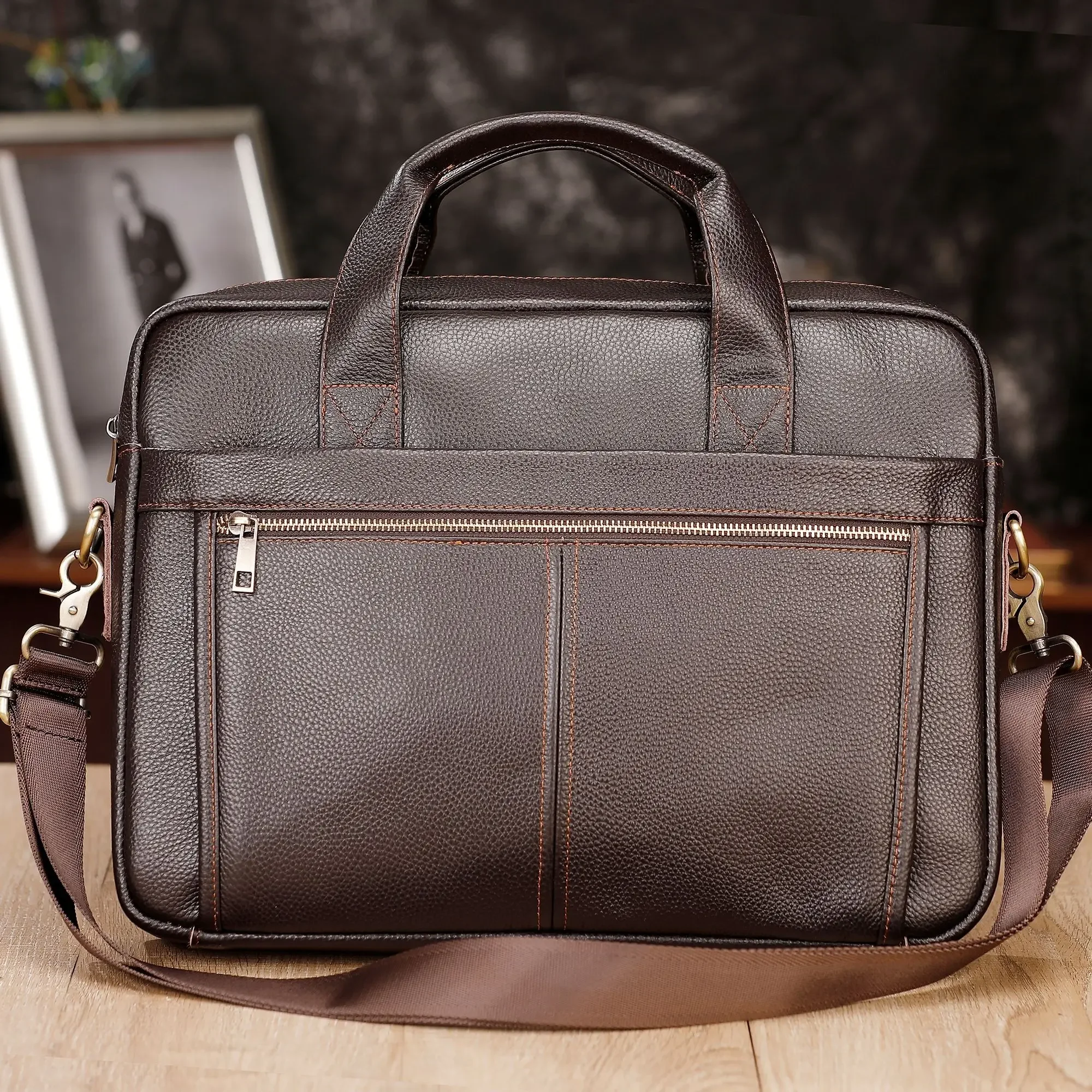 2025 nuova valigetta da uomo d'affari in vera pelle di mucca di lusso borsa a tracolla maschile borsa a tracolla da uomo borsa per computer tote