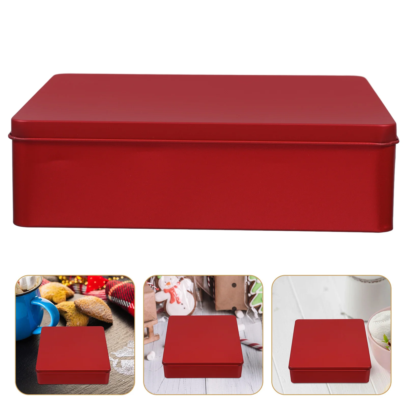 

1pcs Candy Box Tinplate Cookie Tin Smooth Storage Container For Chocolate Mints Party Favors Gift Packaging Metal Box For