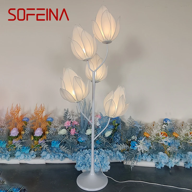 SOFEhr-Lumière LED en forme de fleur de Yulan moderne, éclairage pour mariage, scène de fête, escales festives, décoration de fond