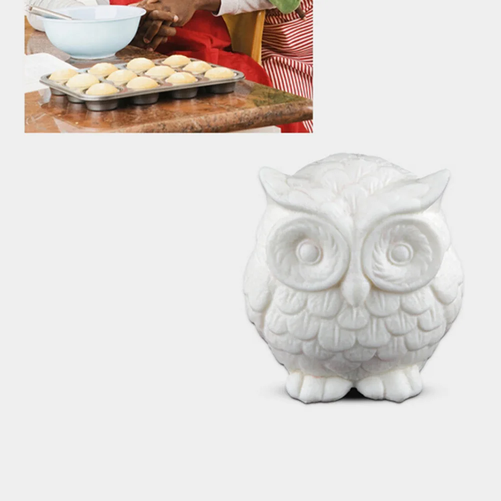 

3 D Cake Decorations Owl Mold DIY Baking Molds Silicone Handmade Soap Fondant Pink