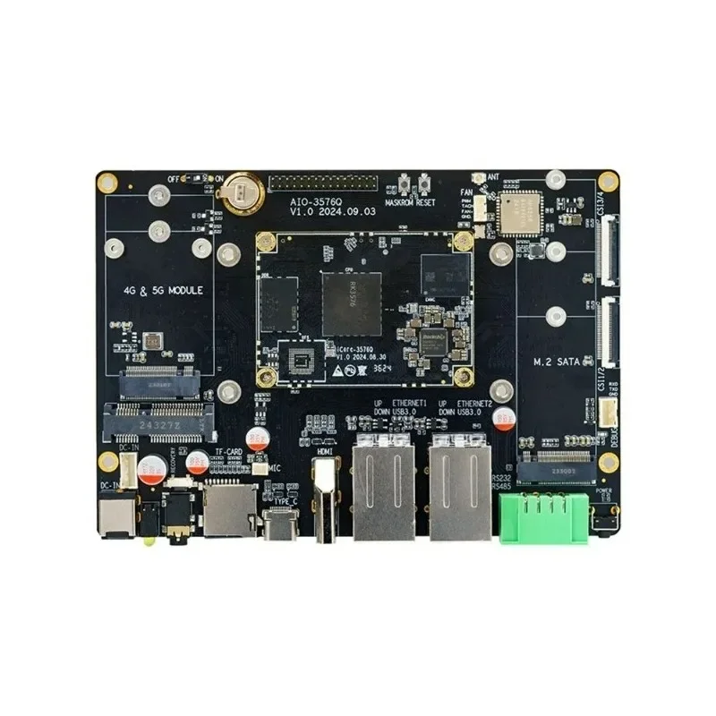 

AIO-3576Q/JQ Main Board 6t Computing PowerAiot Industrial-Igrade Core Board 4k 120 Edge Computing Ruixin Micro RK3576J