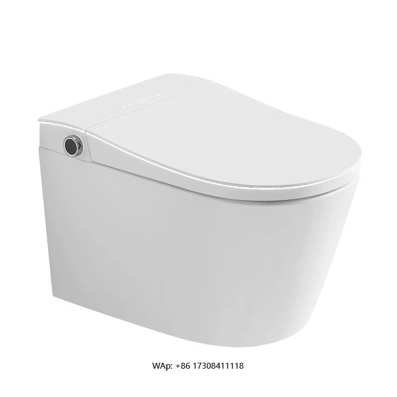 WC Intelligente Moderno in Ceramica con Scarico a Parete, Sedile Riscaldato, Telecomando e Wi-Fi per Bagno
