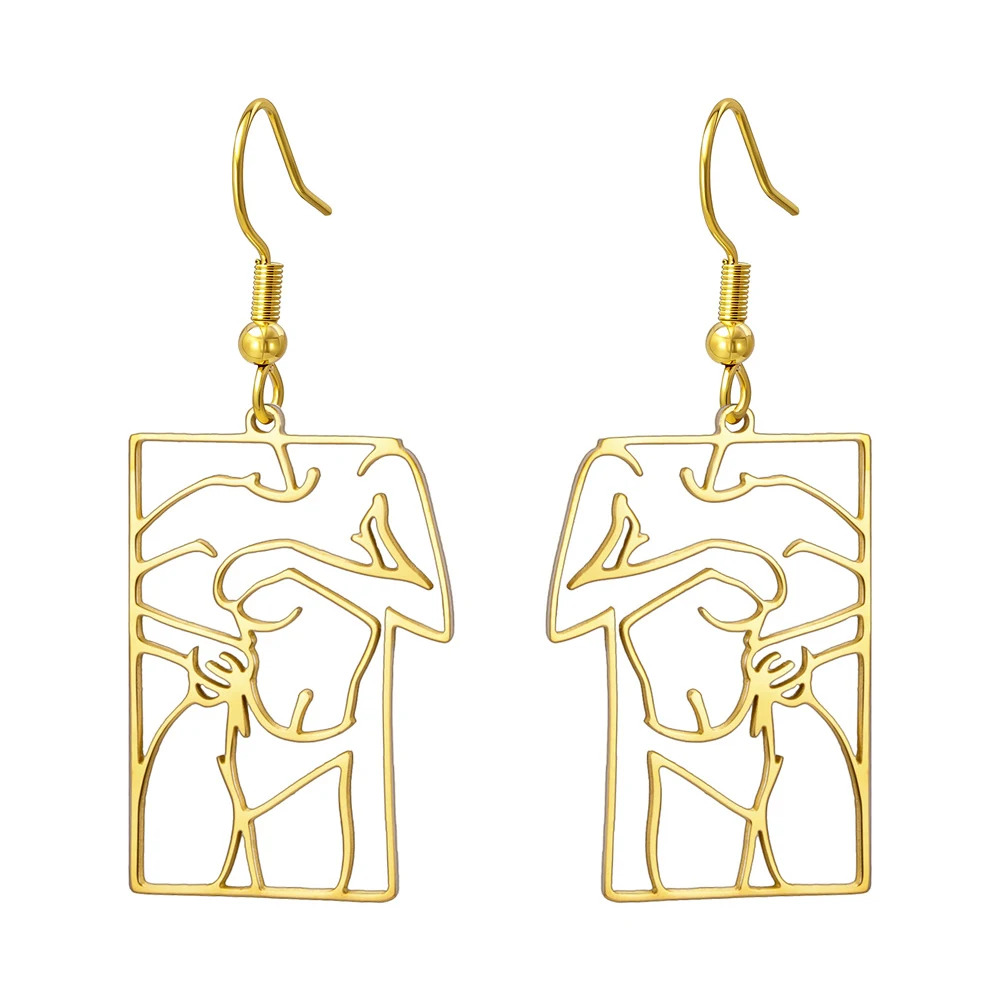 My Shape Charming Beauty Earrings for Women  Stainless Steel Fascinating  Shapely Beauty Drop Earrings Fashion Jewelry Gift