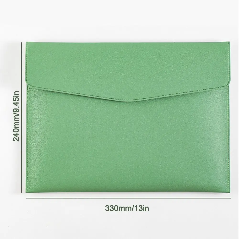 Stationery Dustproof Leather Leather Document Pouch Large Capacity A4 Leather File Folder File Bag for Men