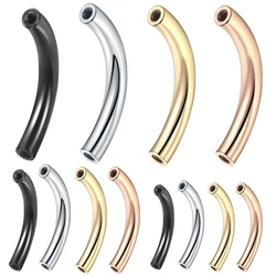 10pcs/lot Steel Internally Thread Eyebrow Barbell Piercing Belly Navel Piercing Bar Replacement Accessories Body Jewelry 16G 14G