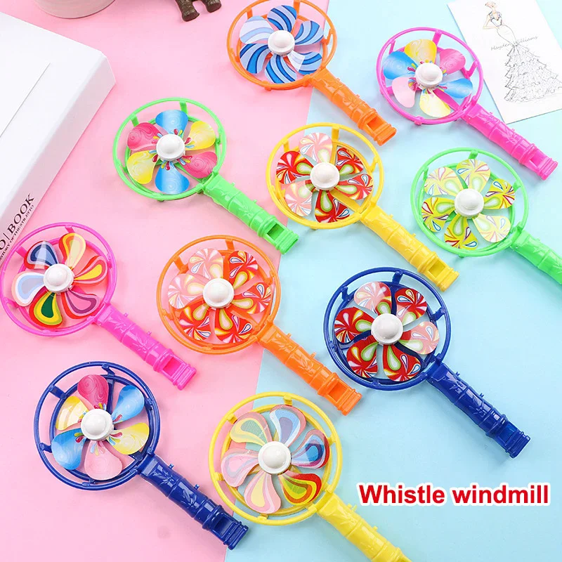 مجموعة من 10 ألعاب صفارة مروحة طاحونة هوائية للأطفال، ألعاب بلاستيكية لأعياد الميلاد، هدايا بداية المدرسة