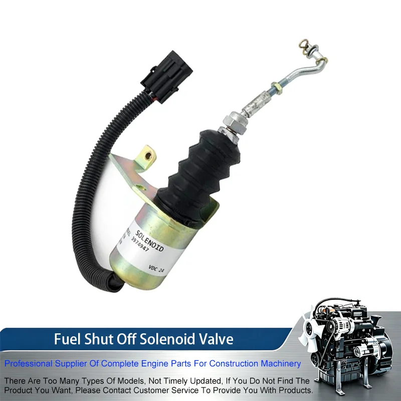 3974947 SA-3742-24 24V Fuel Shut Off Solenoid Valve For Cummins 5.9L 6BT Engines