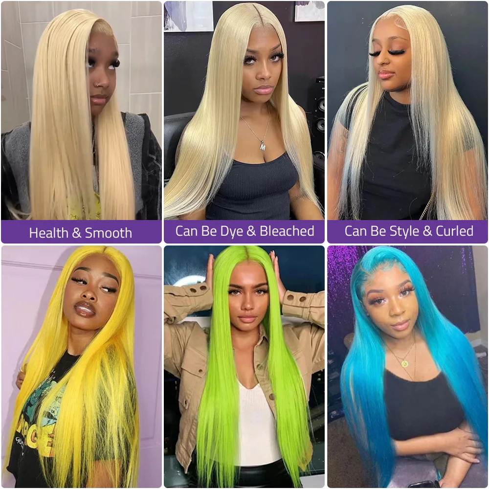 13x4 13x6 HD transparente 613 rubio miel peluca con malla Frontal para mujeres pelucas de cabello humano de color Frontal de encaje recto brasileño