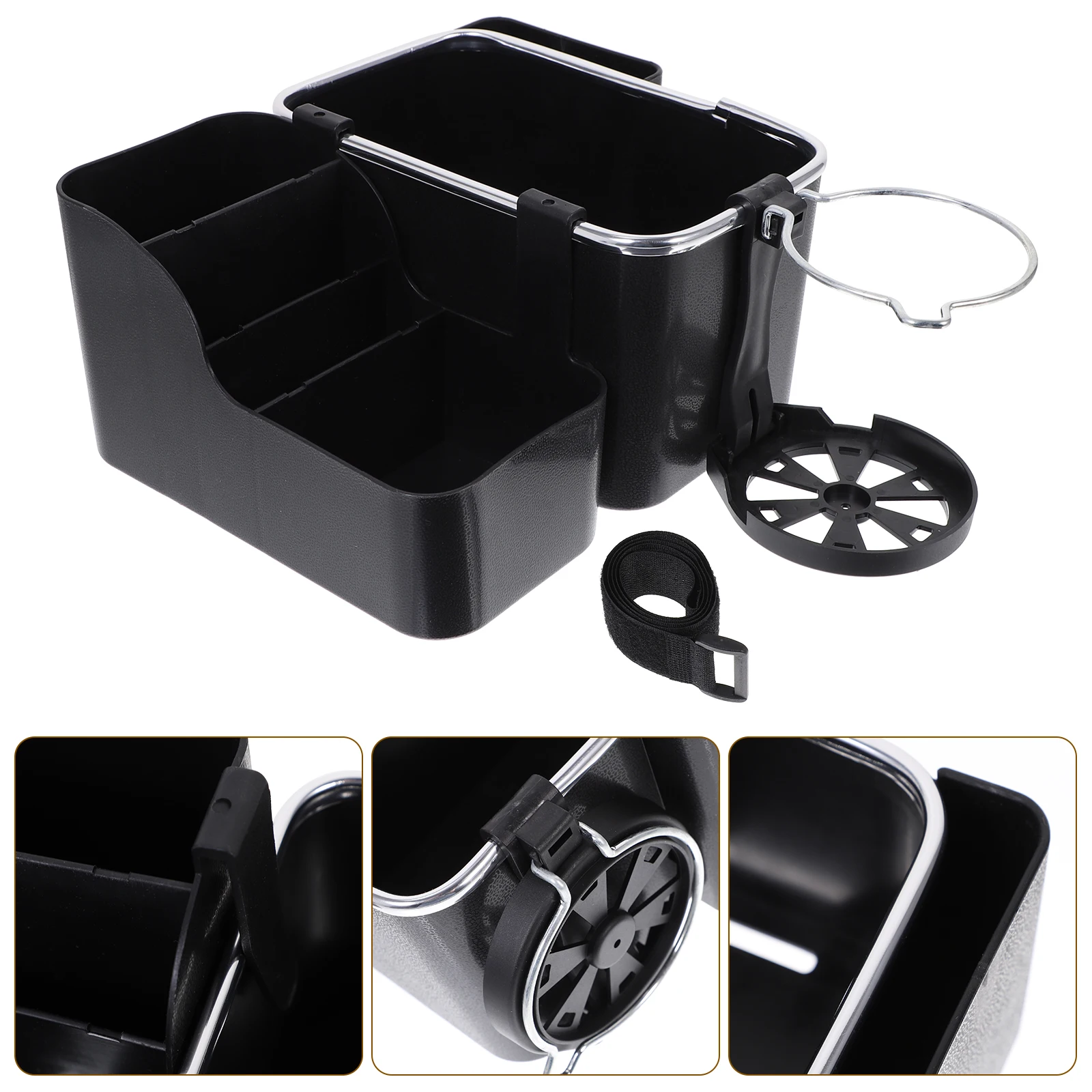 

Large Capacity Car Storage Box Center Console Organizer Armrest Holder Phone Stand Automotive Console Organizer