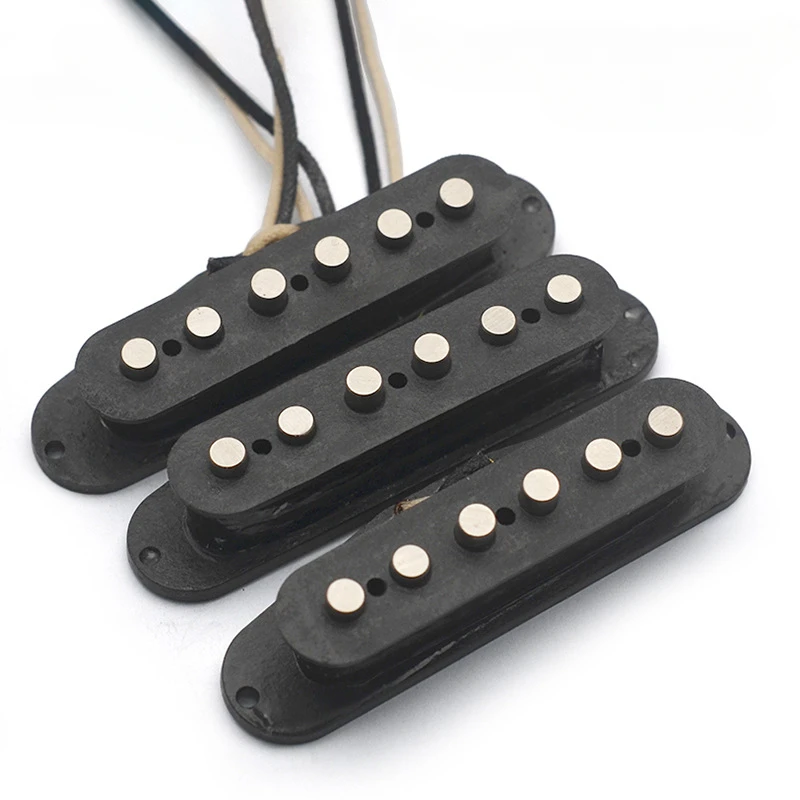 

ST electric guitar single coil pickup alnico 3 staggered magnetic column pickup fiber cardboard wire clip shell