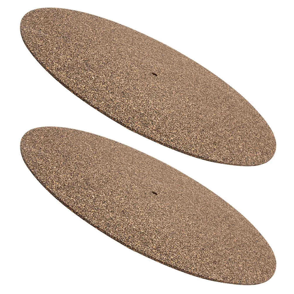 2Pcs Premium Cork Record Player Pad Vinyl Protective Turntable Mat Non-Slip Disc Protective Mat for Home Setup