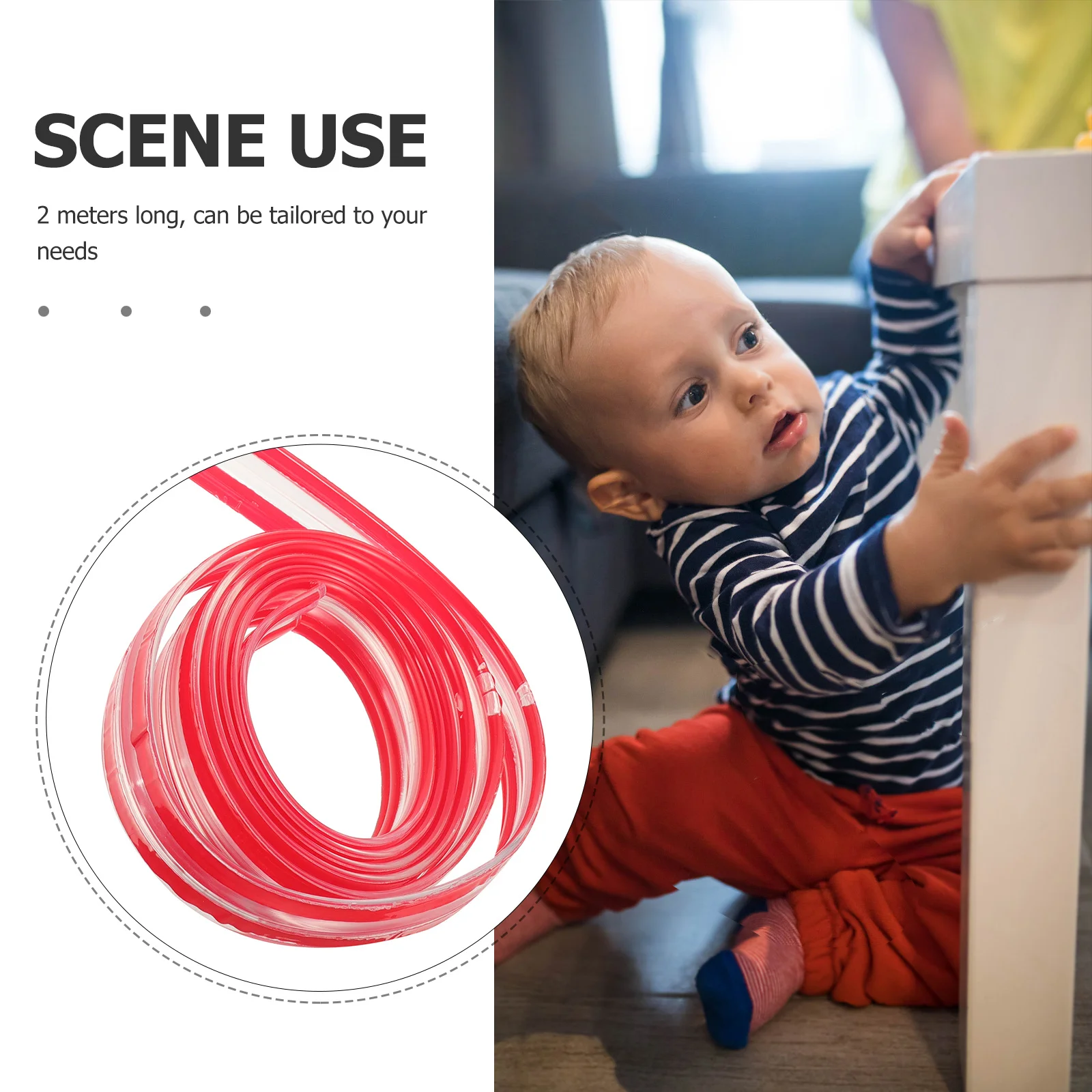 شريط حماية حافة الأثاث، واقي شفاف لسلامة الأطفال للطاولات، 1 واقيات زوايا اللوح