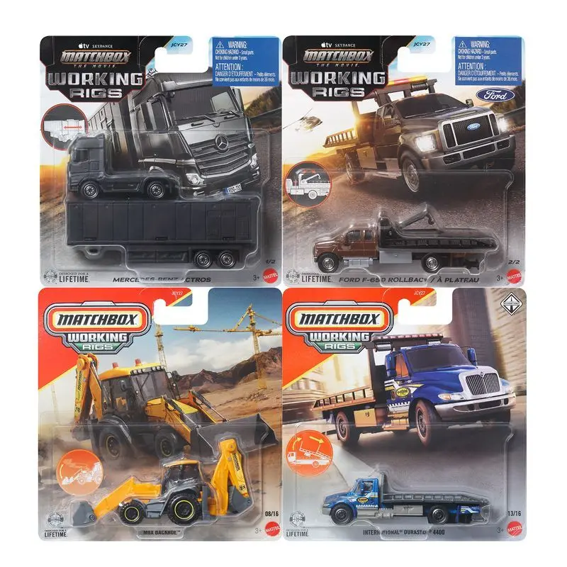 Matchbox JCY27 Working Rigs Series Simulation Engineering Vehicle 1:64 Scale BENZ FORD INTERNATIONAL Collectible Alloy Car Model