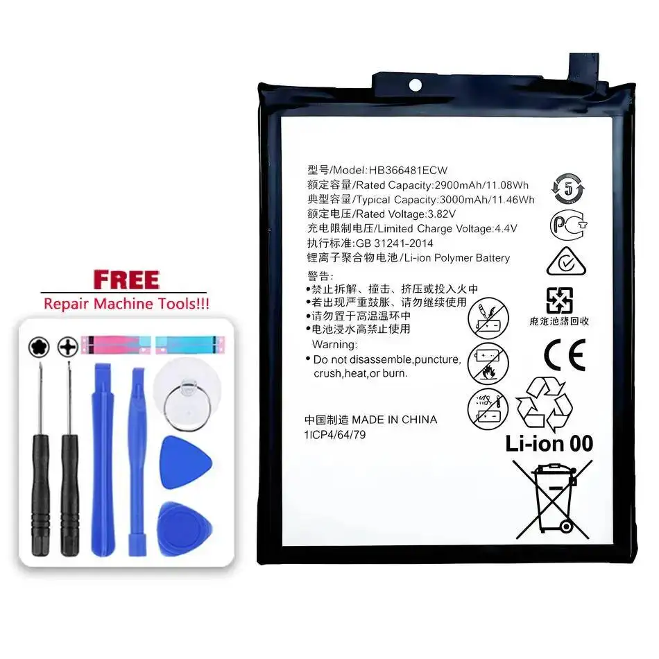 Battery for huawei Honor 5C 6A 6C Pro 6X 7A 7C 7S 8A 8S 8X 8C/Y5 Y6 II Y7 Y9 Prime 2017 2018 2019/nova/Enjoy 6S/P9 Lite mini