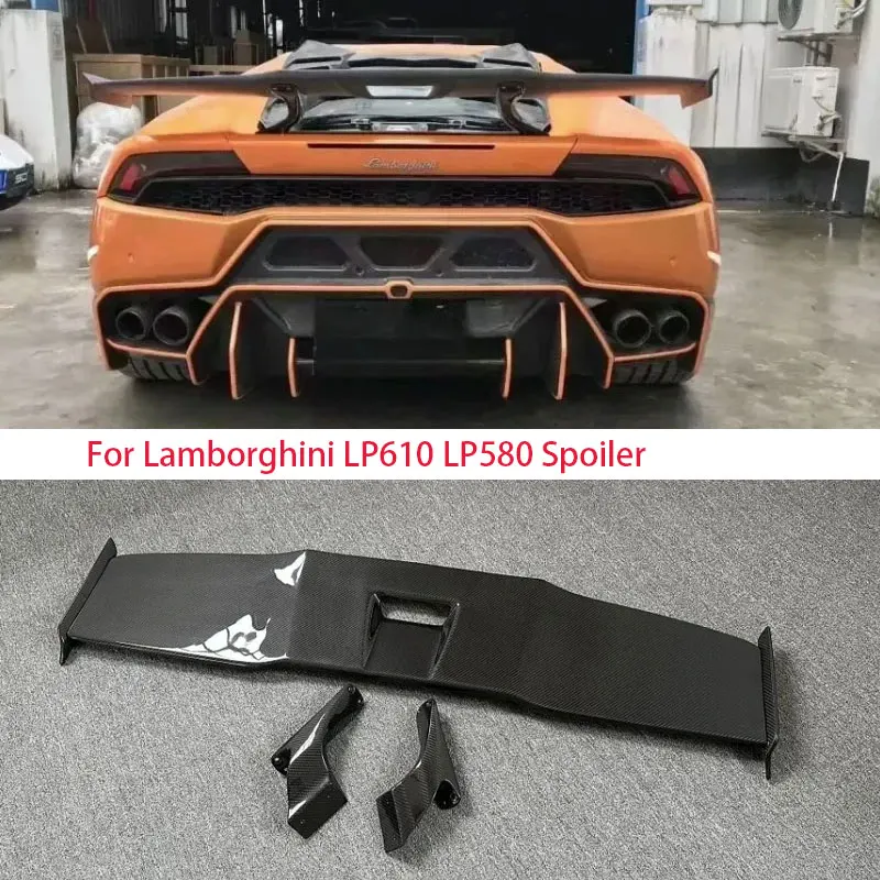 

For Lamborghini LP610 LP580 Real Carbon Fiber Car Rear Wing Trunk Lip Spoiler Body Kit