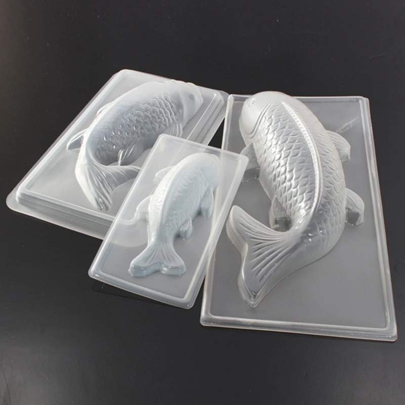 New Year 3D Plastic Cyprinoid Fish Carp Fish Mold,Cake Pudding Jelly Mold Sugarcraft Mold Tool Kitchen Ustensiles Patisserie