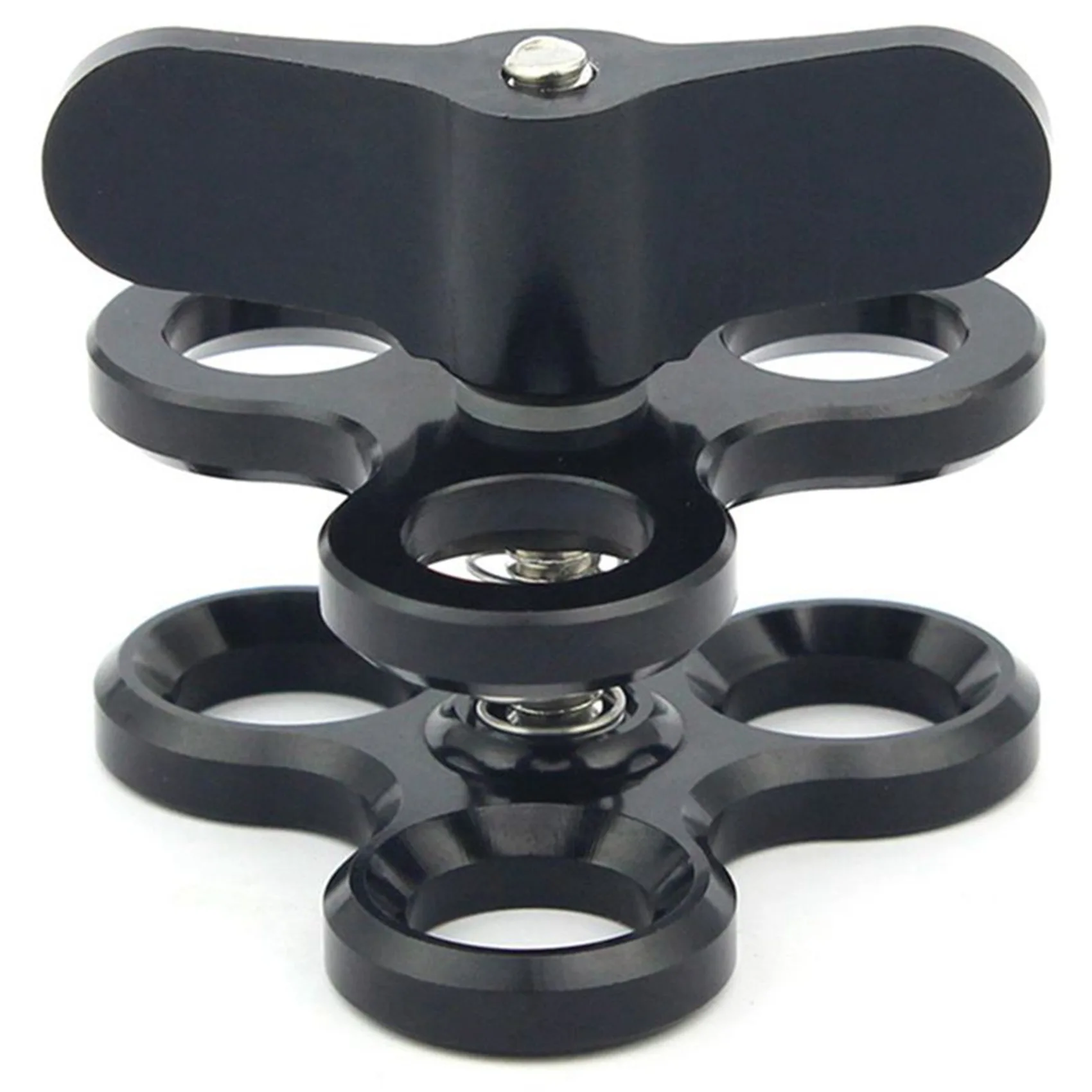 A003 2X Aluminium Kogelgewricht Armen 3 Sectie Kogelgewricht Klem Mount Invullicht Lamphouder Voor Gopro Zwart