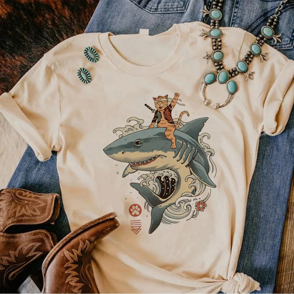 Funny Cat t-shirt female Comfortable aesthetic Psychedelic Vintage streetwear tshirt Trendy Breathable Classic Pastel streetwear