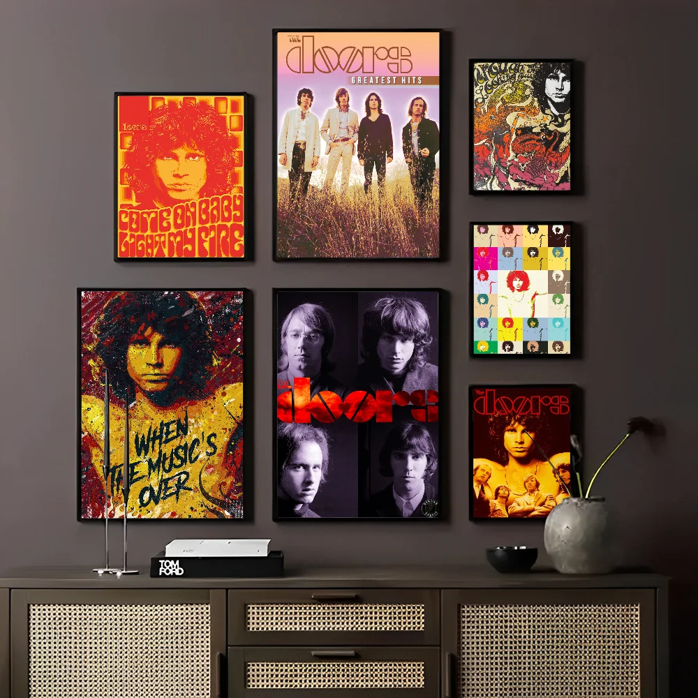 The Doors Jim Morrison Poster Self-adhesive Art Poster Whitepaper Prints Posters Artwork Aesthetic Art Wall Painting