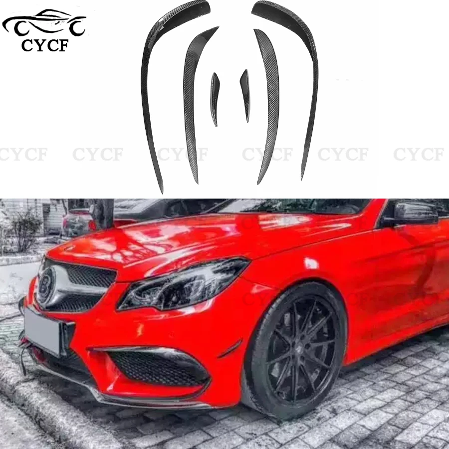 Carbon fiber front bumper separator decorative wind knife For 2014-2016 Mercedes-Benz E-Class W207 models installed auto accesso