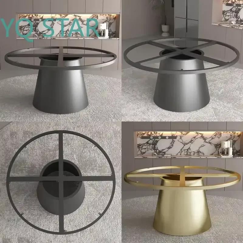 Round Dining Table Legs for Marble Rock Slab Stone Table Base Support Metal Foot Bracket for Casual Tea Negotiation Luxury