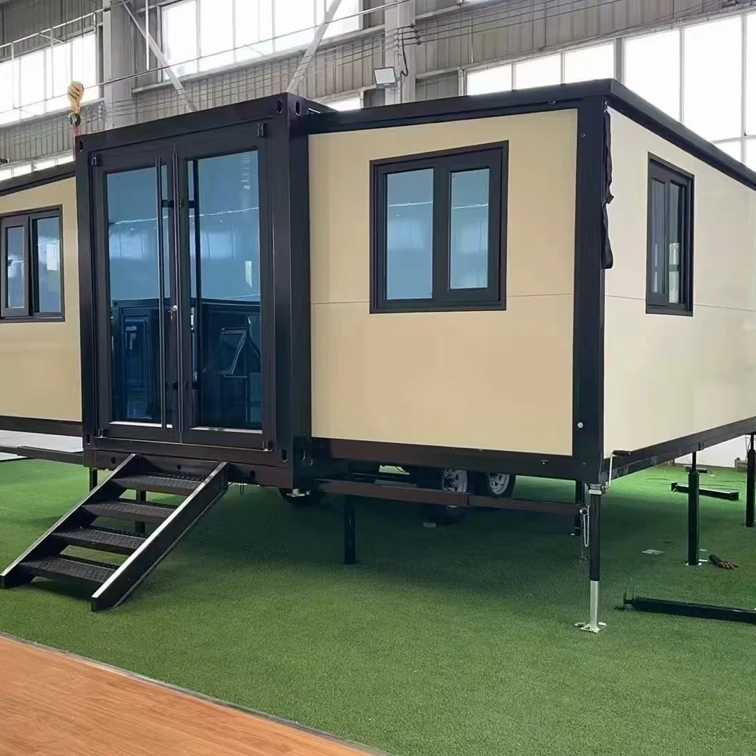 Waterproof 20Ft 40Ft Prefab Expandable Container House Insulated Folding Prefabricated Home 2 Bedrooms With Kitchen