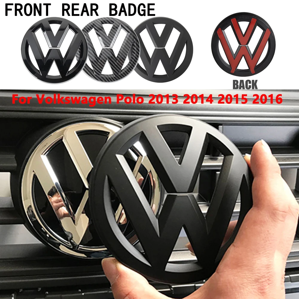 Car Front Radiator Grille Trunk Emblem Lid Covers Sticker For Volkswagen VW Polo 2013 2014 2015 2016