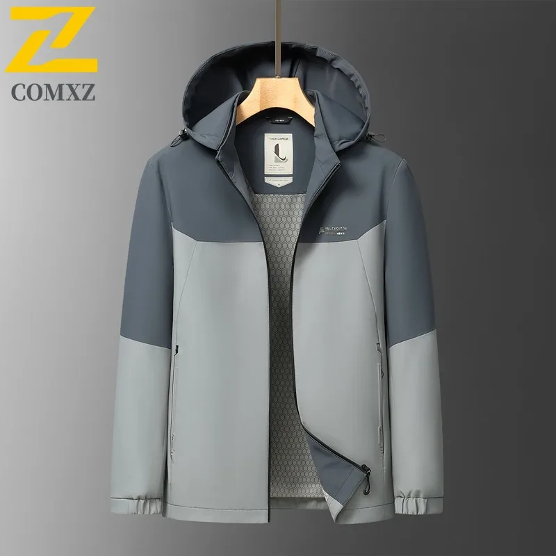 

COMXZ мужское пальто уличное ветрозащитное водонепроницаемое свободное пальто для путешествий и рыбалки простая верхняя одежда для кемпинга дышащие прогулочные велосипедные куртки