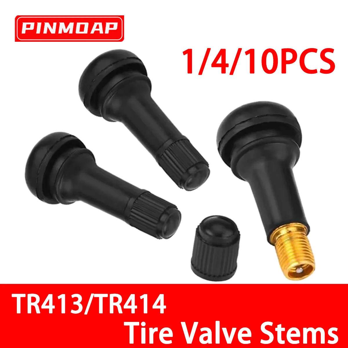 4/8/10/24PCS TR413 TR414 Válvula de Neumático Automotriz, Núcleo de Válvula para Neumático sin Cámara, Núcleo de Válvula de Goma para Neumático de Vacío, Piezas Automotrices