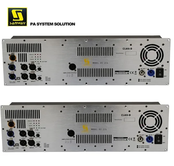 D3-215 3CH 1800W DSP Class D Plate Amplifier Module for Active Speaker