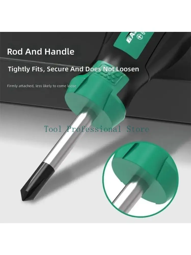 57QF Daily Maintenance Screwdriver Set 2 Piece 6 x 38 mm Short Handle Driver for Fixture, Drawer and Appliance Repair