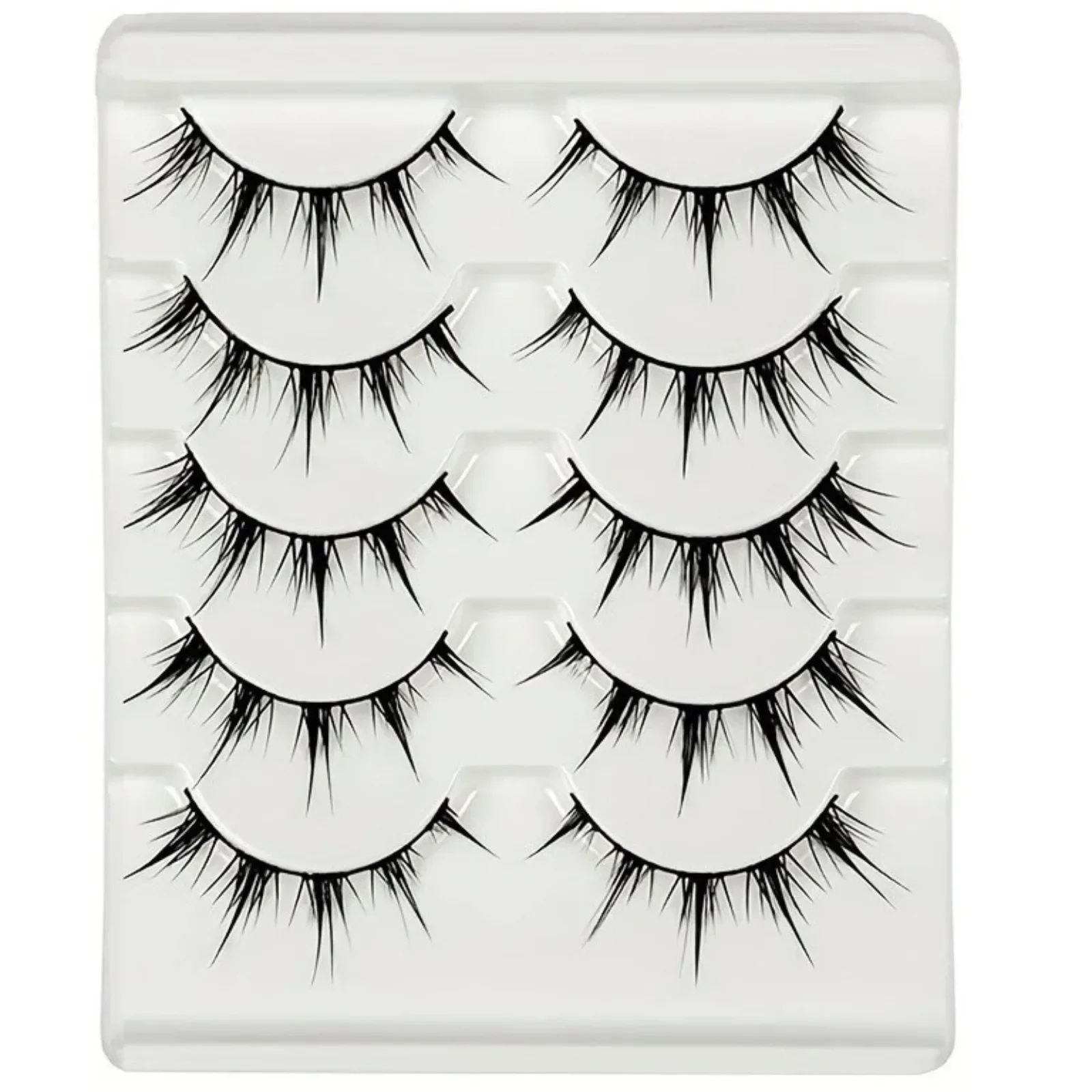 Anime-inspirierte falsche Wimpern, 5 Paar, Comic Eye Cos, künstliche Wimpern, Dämon-Stil, voluminöse Verlängerung