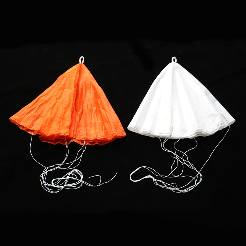 1PCS Dia 70cm 100cm 150cm Orange/White Parachutes Fall Protection Parachute Head for Water Rocket Model Airplane Outdoor Gift