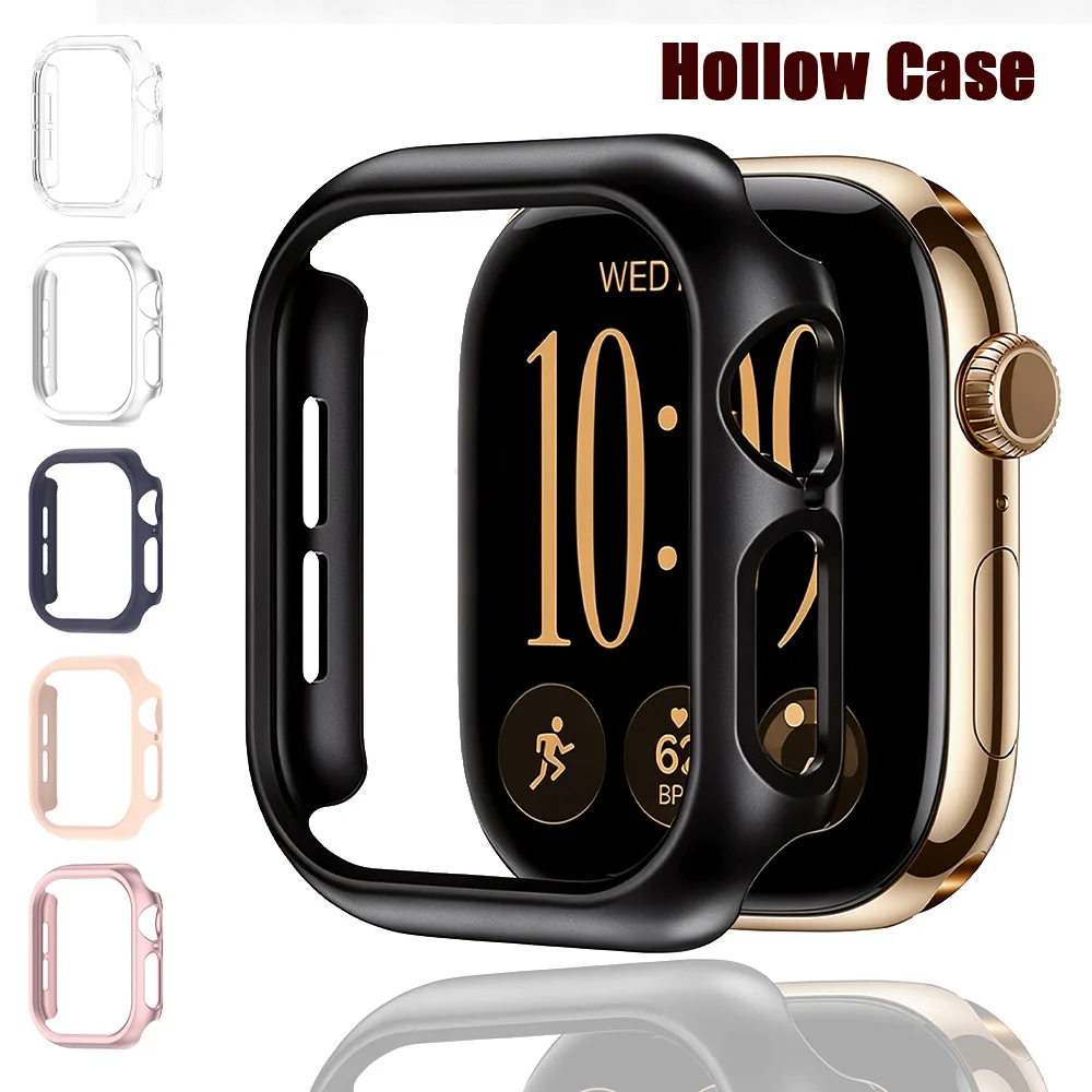 Hollow Case For Apple Watch Cover 46mm 42mm 41mm 45mm 44mm 40mm Bands screen Protector bumper iWatch Series 12 11 10 9 7 8 6 se
