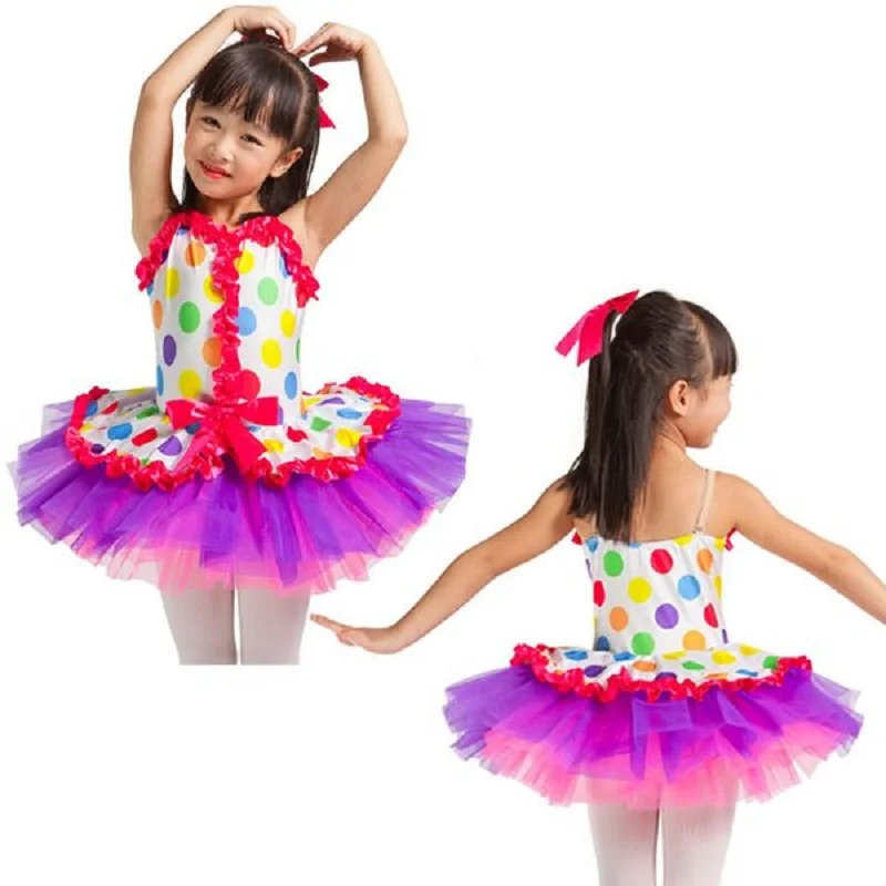 

15040 Colorful Girls Ballerina Dance Costume Ballet Tutus for Performance Stage Show Kids Ballet Dancing Costumes