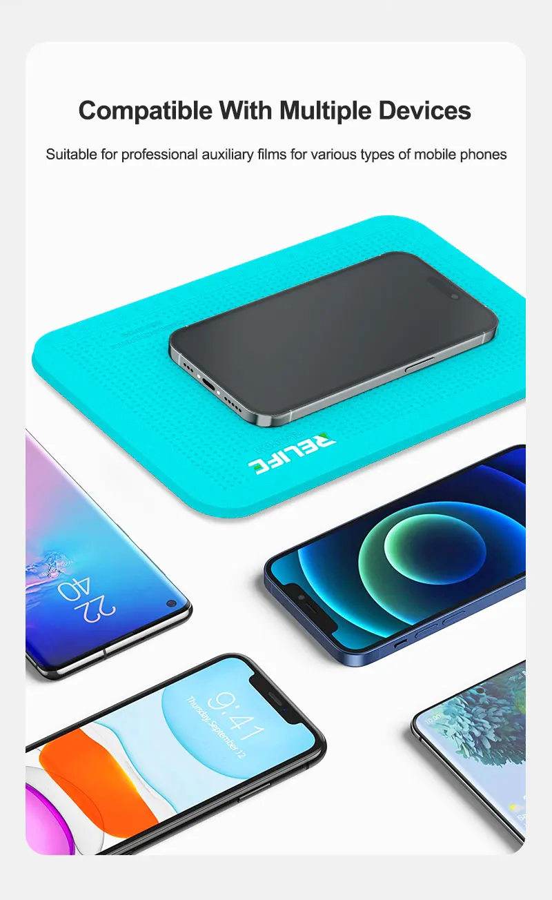 Anti-Rutsch-Silikon-Reparaturpad für Handy-Folie RELIFE RL-004DM Mini Keine Verformung Kameraschutz LCD-Bildschirm Filmmatte – Detail 4
