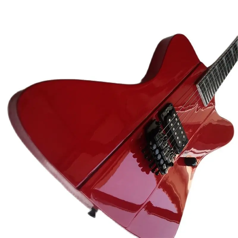 

22 Frets Electric Guitar 6 Strings Vibrato System Red Body Neck Customized Color Factory Outlet Professional Free Shipping