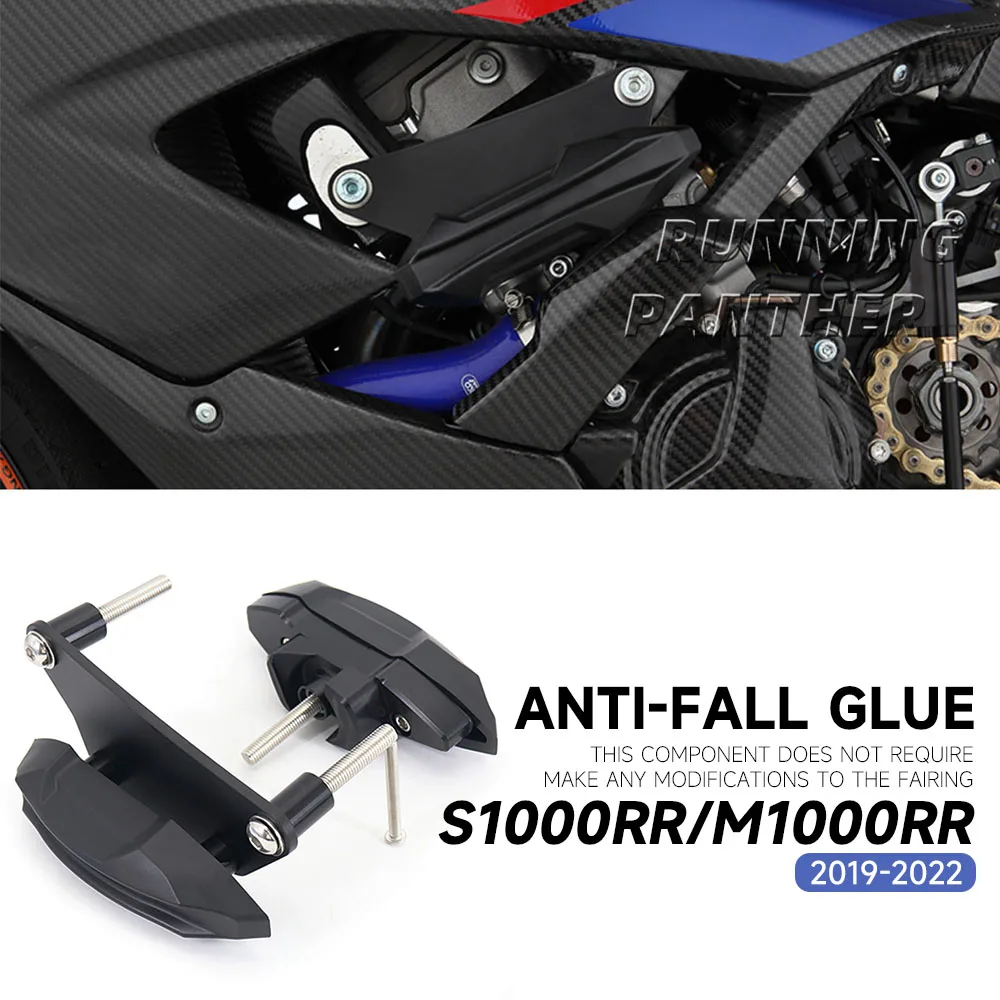 For BMW S1000RR M1000RR M S 1000 RR 2019-2022 Motorcycle Frame Sliders Pad Protector Anti-Fall Glue Falling Protection Pads Set