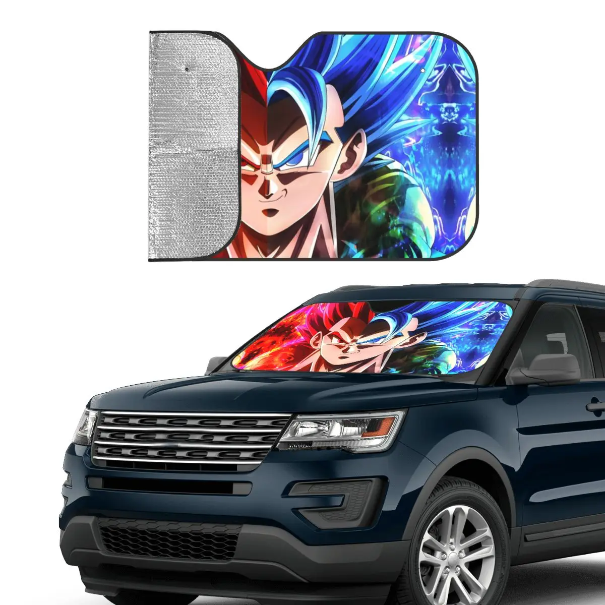 Cartoon Dragon Ball Z Universal Windshield Sunshade 76x140cm Cartoon Aluminium Foil Sunshade Visor Solar Protect