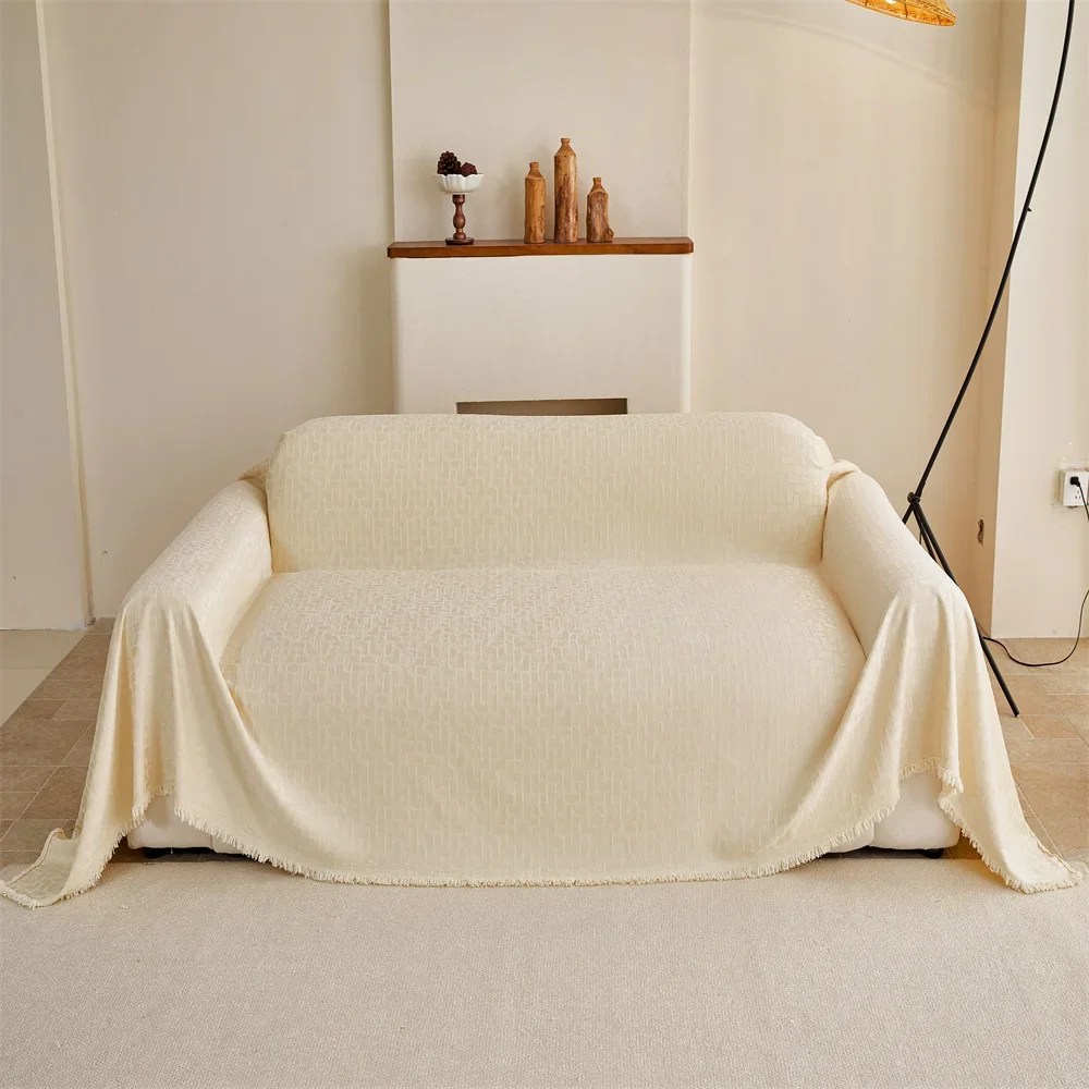 2026 Retro French Style Light Luxury Sofa Cover Universal Non-Slip All-Season Fabric High-Quality Sofa Slipcover Anti-Cat